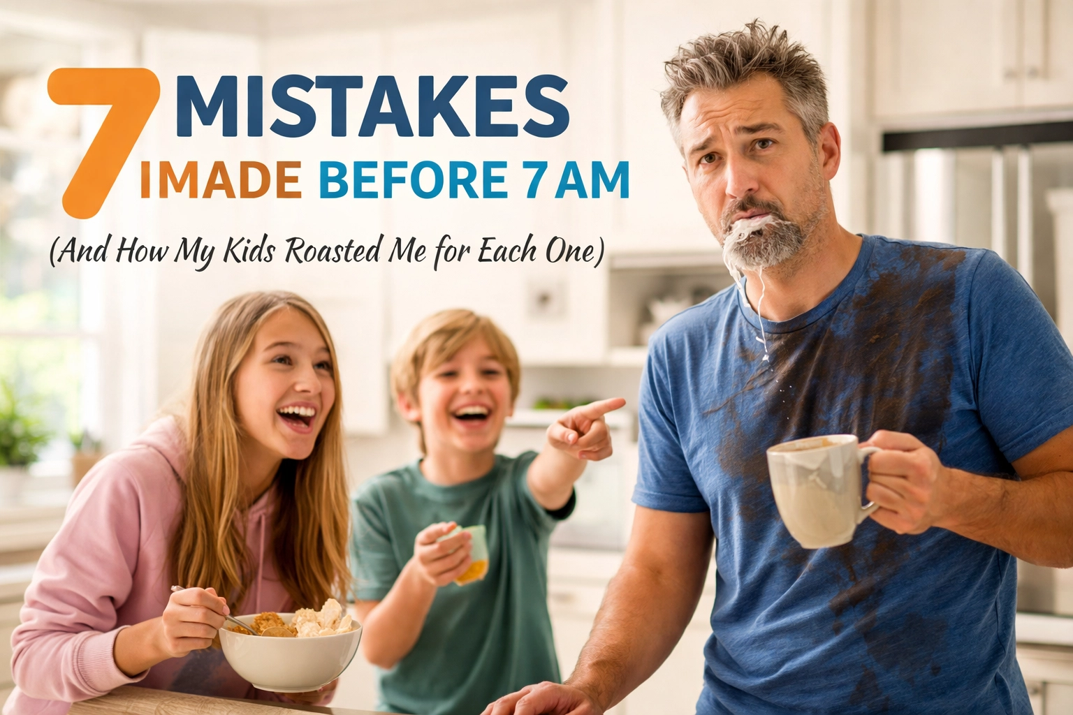 Image accompanying 7 Mistakes I Made Before 7 AM (And How My Kids Roasted Me for Each One)
