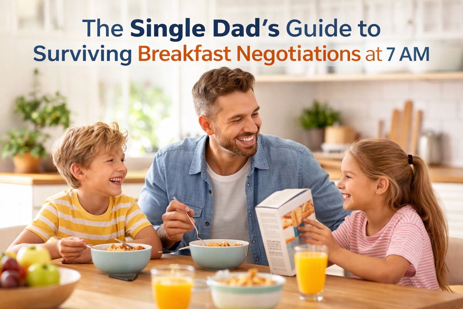 Image accompanying The Single Dad's Guide to Surviving Breakfast Negotiations at 7 AM