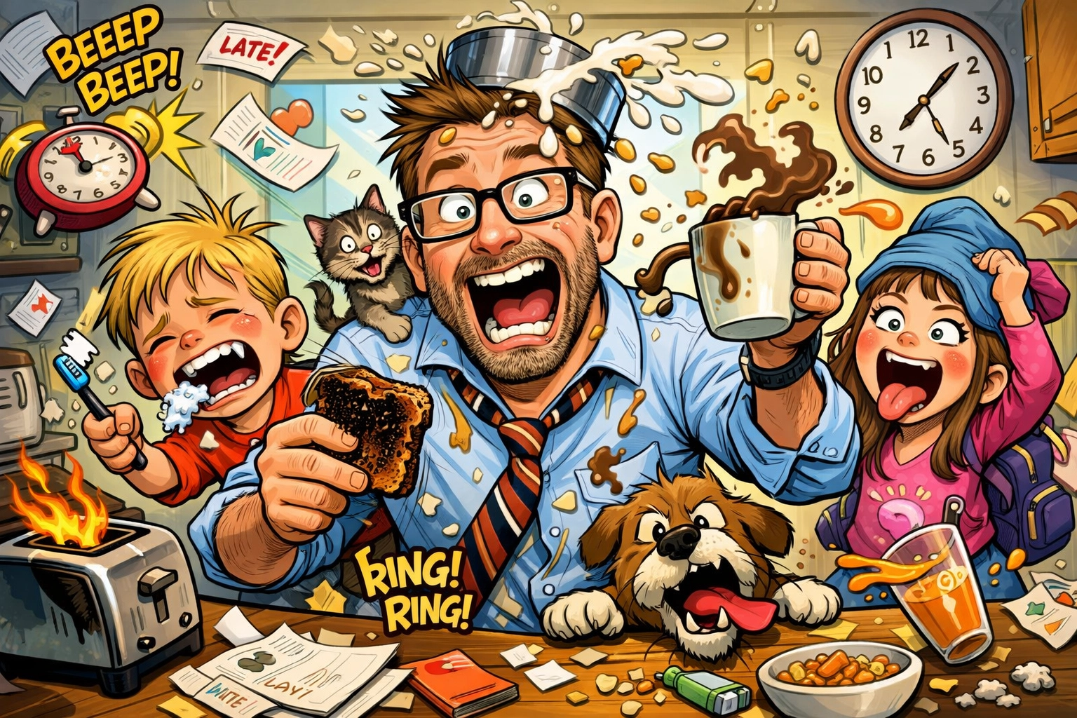 Image accompanying The Single Dad’s Guide to Surviving Mornings When Nothing Goes Right