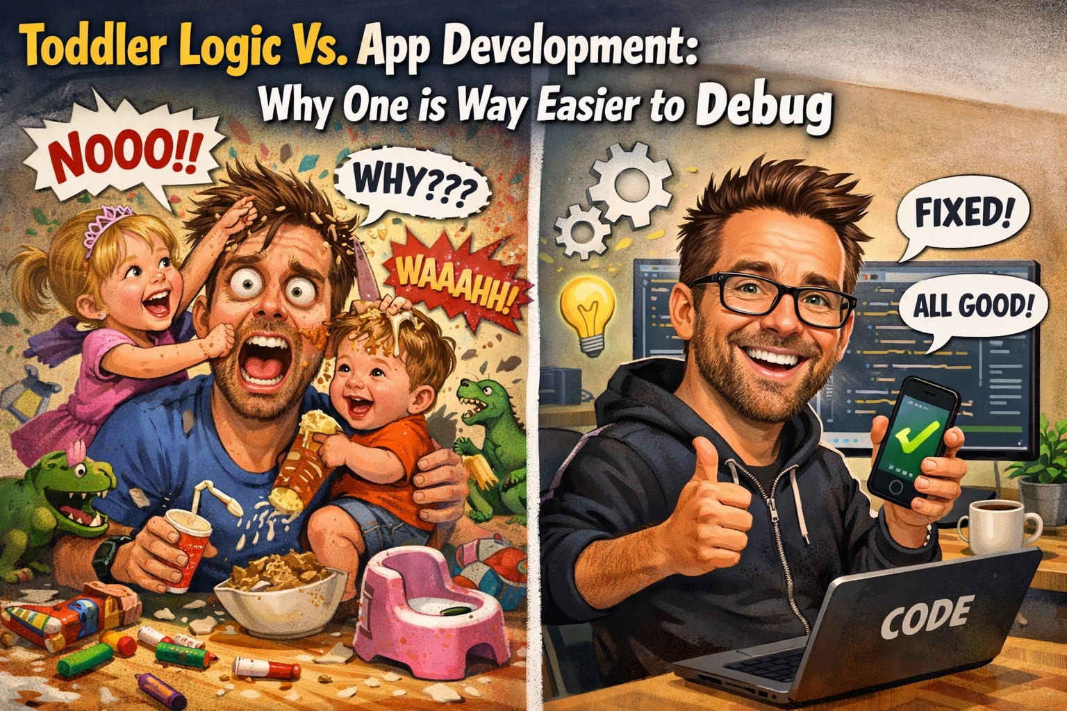 Image accompanying Toddler Logic Vs. App Development: Why One is Way Easier to Debug