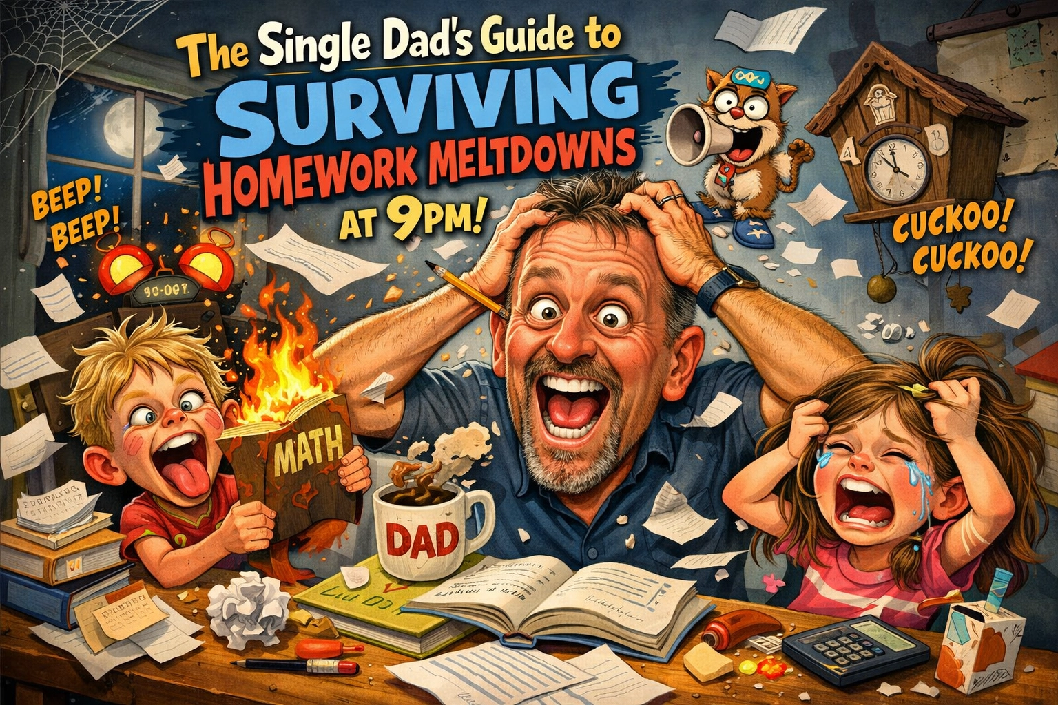 Image accompanying The Single Dad’s Guide to Surviving Homework Meltdowns at 9 PM
