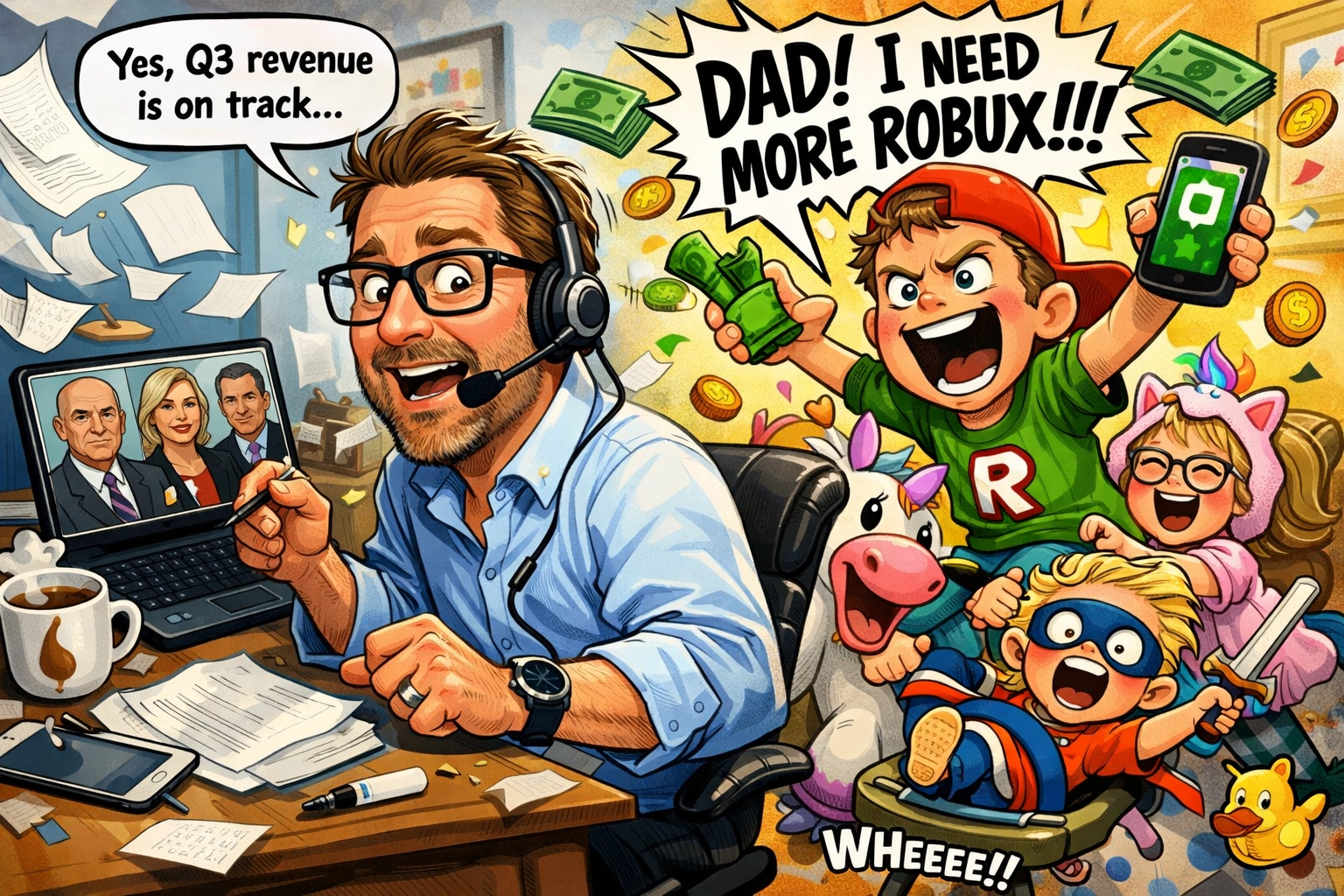 Image accompanying How to Manage a C-Level Board Call While Braden Explains Why He Needs More Robux
