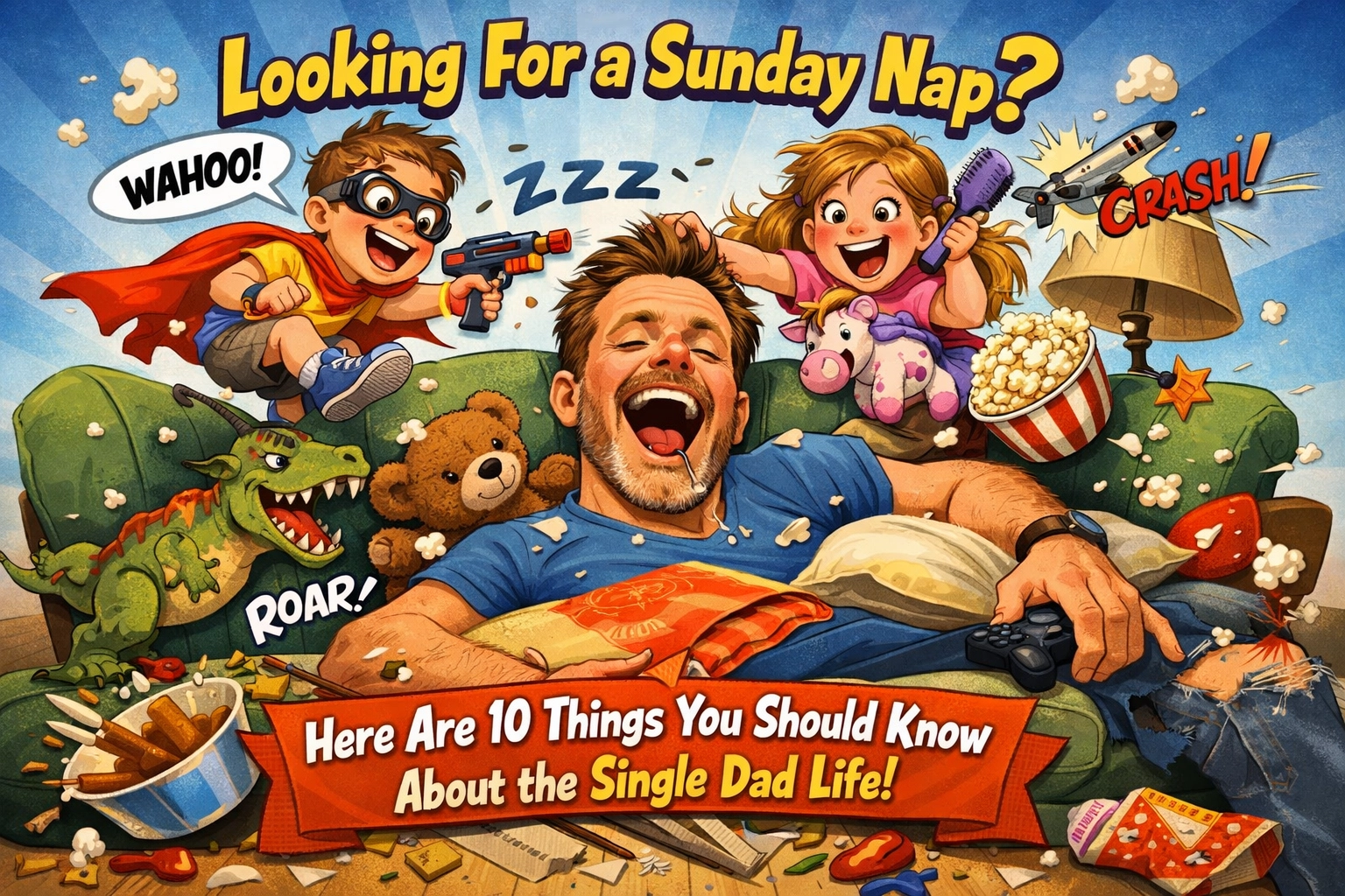 Image accompanying Looking For a Sunday Nap? Here Are 10 Things You Should Know About the Single Dad Life