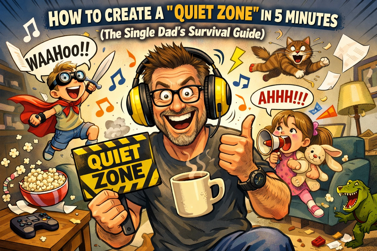 Image accompanying How to Create a “Quiet Zone” in 5 Minutes (The Single Dad’s Survival Guide)