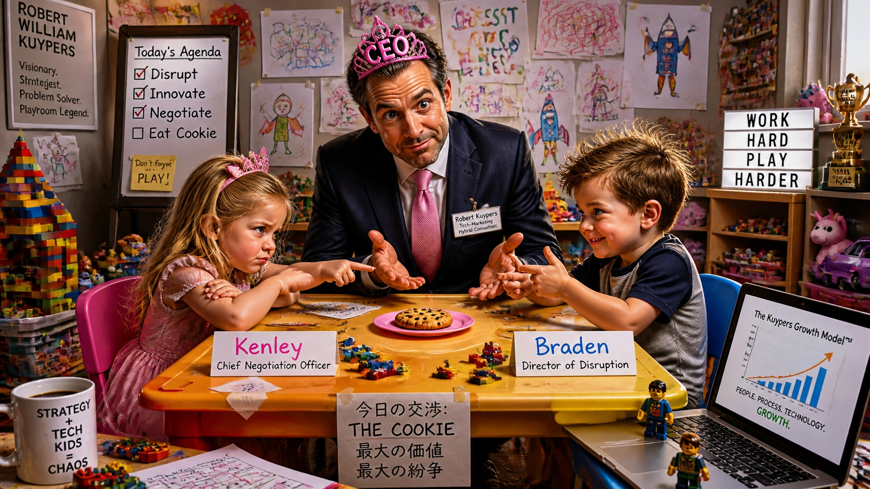Image accompanying How to Negotiate with a Toddler: A Tech Marketing Hybrid’s Guide to Surviving Kenley and Braden’s Playtime